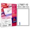 Avery L7567-10 全透明鐳射打印標籤 (10張)