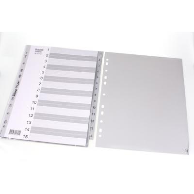 Bantex 6218-05 A4 灰色膠索引 (1-15)