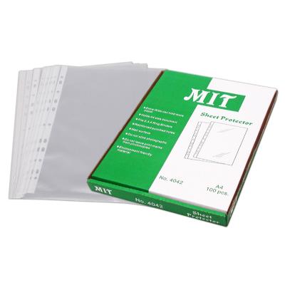 MIT 4042 0.075mm 厚 A4磨砂文件保護套(100個裝)