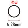 21孔釘裝膠圈 A4 6mm (1-20頁)(100條/盒)