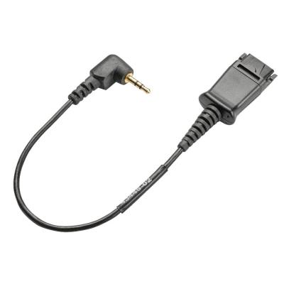 Plantronics Cable 2.5CABLE 18", RIGHT ANGLE PLUG, QD TO 2.5mm, UNIDEN, PANASONIC,