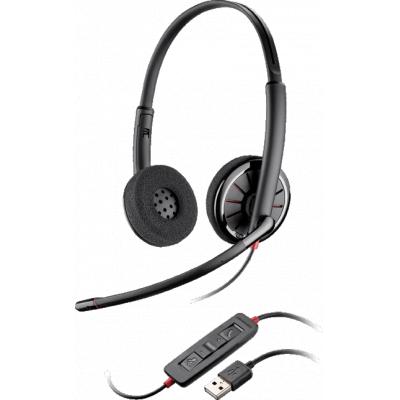 Plantronics C320-M Over-the-Head Binaural Style, WB, NC, DSP, SoundGuard, MS