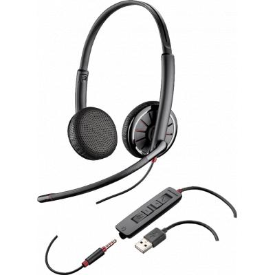 Plantronics C325 Over-the-Head Binaural Style, Foldable, WB, NC, DSP, SoundGuard, UC