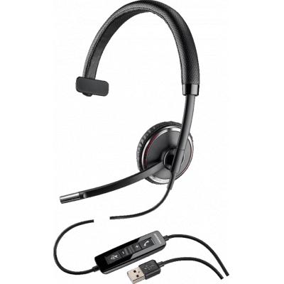 Plantronics C510 Over-the-Head Monaural Style, WB, NC, DSP, SoundGuard, Case, UC