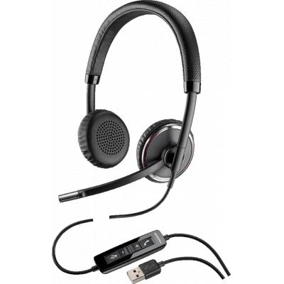 Plantronics C520 Over-the-Head Binaural Style, WB, NC, DSP, SoundGuard, Case, UC