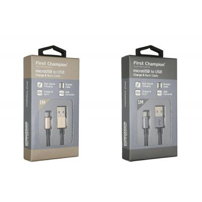 First Champion USB to Micro USB Cable(Metallic)-1M