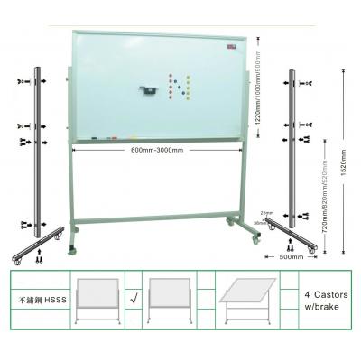 日通牌Nipon H型(雙橫梁)砂面不銹鋼活動腳架-適用板尺寸(H60-120cm x W120cm)