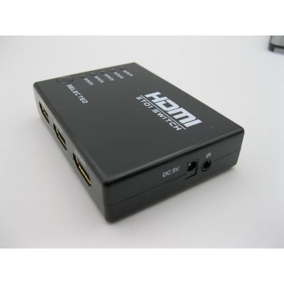 HDMI Switch 5 In 1 Out with IR Remote