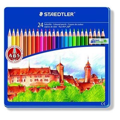 Staedtler 145 CM24 鐵盒木顏色筆(24色)