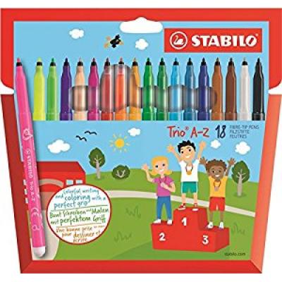 Stabilo 378/1-18-01 Trio A-Z Fibre Pen三角水筆-18色