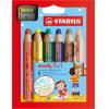 Stabilo 8806-02 Woody 3 in 1 特粗顏色筆(6色)