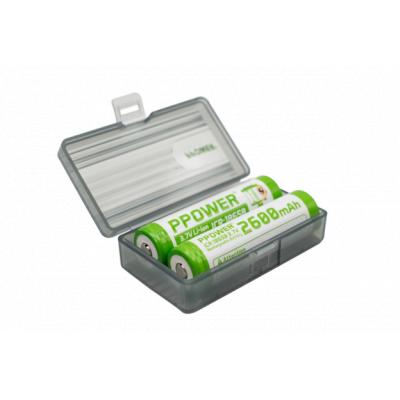 PPower 2600mah 鋰電池連電池盒(2粒裝)