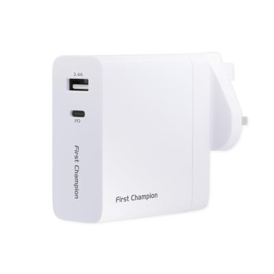 First Champion USB Travel Charger - UTC257PD - with USB-C PD and USB-A