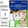 Avery L7767/959767 A4 Photo Laser Label 相紙面標籤貼紙(25's)