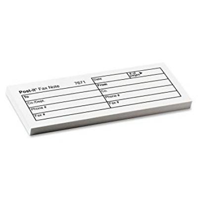 3M 7671 Fax MEMO PAD (1.5"x4")傳真便條紙(50張x3本裝)