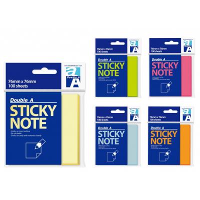 Double A Sticky Note 76x76mm(3"x3") 告示貼