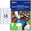 Avery 959165 Crystal Clear Oval Multi-purpose Labels(63.5x42.3mm) 