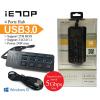 iETOP USB3.0+USB2.0 Hub 4-Port(U32-02)-Black