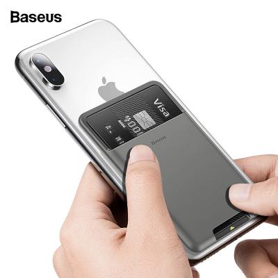 Baseus Back Stick Portable Card Holder 機背貼矽膠卡套