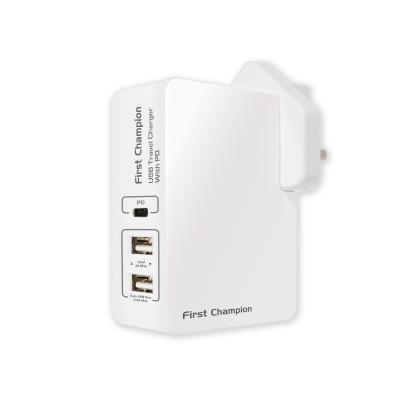 First Champion UTC345PD USB Travel Charger-45W USB-A & USB-C