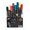 Powerkoo LTB18012 Chalk Marker 彩繪筆 12-Col + (45x30cm)木邊黑板(套裝)