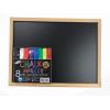 Powerkoo LTB18008 Chalk Marker 彩繪筆 8-Col + (45x30cm)木邊黑板(套裝)