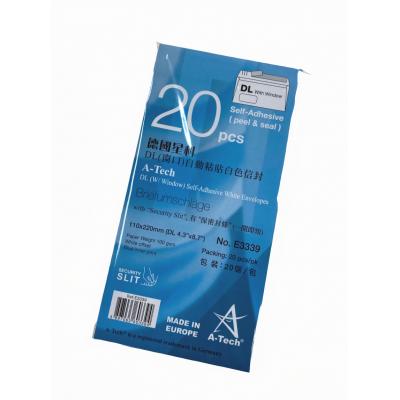 A-Tech E3339 110X220mm (開窗)自貼信封(20pcs)