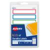 Avery Durable Labels for Kids' Gear, Permanent Adhesive, Handwrite Only, Assorted, 3-1/2