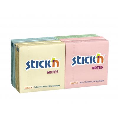 Stick N #21328 3"X3"記事貼(雜色12本裝)