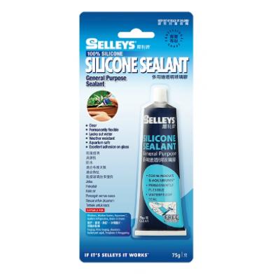 Selleys 犀利牌 106148 多用途透明玻璃膠 Silicone Sealant 75g