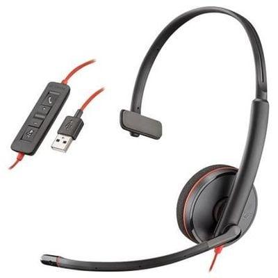 Plantronics C3210 USB-A Over-the-Head Monaural Style, WB, NC, DSP, SoundGuard, MS