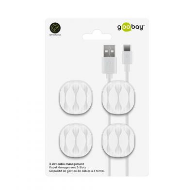 GOOBAY GB70373 Cable Management Set 3 Slots Mini 電線固定扣-White