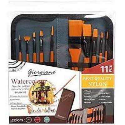 Giorgione G-F300 Water Colour Brush Set 水彩用畫筆+筆袋套裝(10支裝)