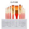 Giorgione G-F100 Acrylic Brush Set 塑膠彩用畫筆+筆袋套裝(10支裝)