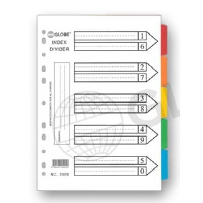 Globe No.2005 A4 11孔 5色紙索引 Index (10set/PK)