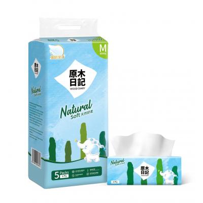 原木日記 – 天然舒柔 3ply 軟包面紙巾(5包/抽)