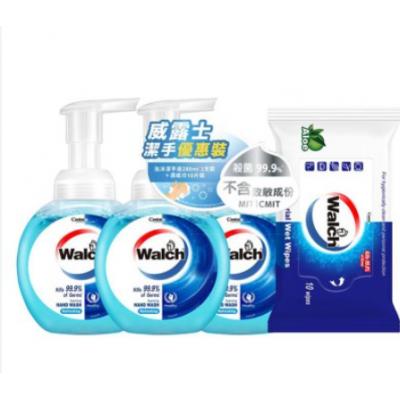 Walch 泡沫殺菌潔手液(健康清香)290ml*2+補充裝290ml