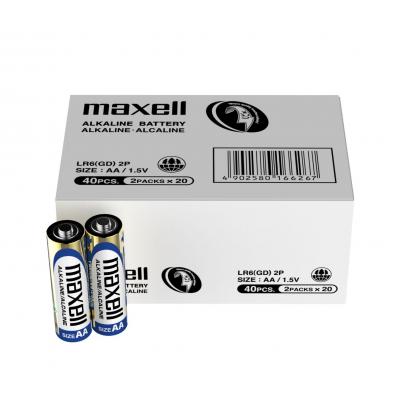 Maxell LR6GD 2A Alkaline 鹼性電芯-2粒裝x20排(40粒/盒)