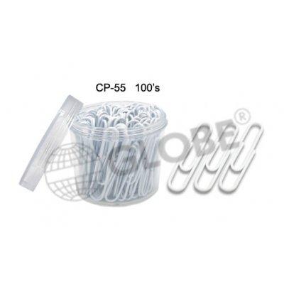 Globe CP-55 50mm JUMBO萬字夾(白色)100粒