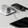 Momax US21UK 1-World+Flow 35W GaN 3插口及內置伸縮USB-C充電線旅行插座