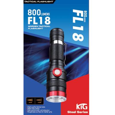 KTG FL18 LED USB充電鋁合金手電筒(800流明)
