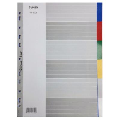 Bantex 6006 A4 11孔6級膠質顏色索引分類(6色)