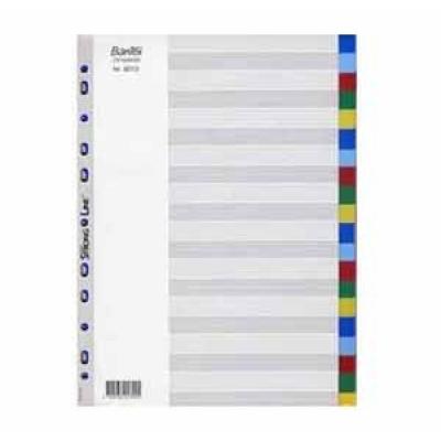 Bantex 6013 A4 11孔20級膠質顏色索引分類(20色)