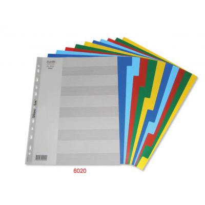 Bantex 6020 A4 Maxi 11孔10級膠質顏色索引分類(10色)