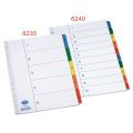 Bantex 6235 A4 11孔5級紙質顏色(錶膠)邊索引分類(1-5)