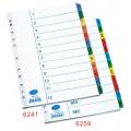 Bantex 6259 A4 11孔12級紙質顏色(錶膠)邊索引分類(Jan-Dec)