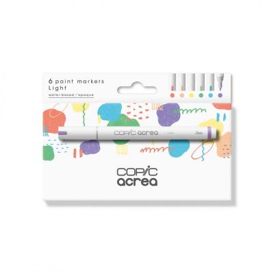 Copic Acrea(Light 6Psc Set)水性彩繪麥克筆Paint Marker(0.8~1.2mm)
