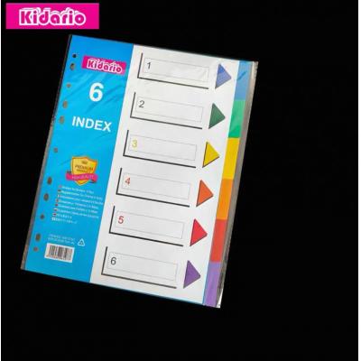 Kidario KID12-6C A4 6色膠質分類索引