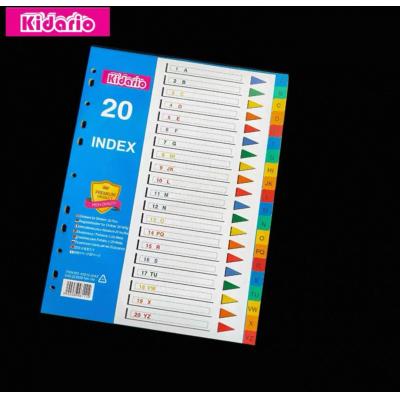 Kidario KID12-20AZ A4 英文字母(A-Z)彩色膠質分類索引