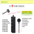 Speedy JUC404 4位獨立開關(USB-A x2+USB-C x2) 防雷保護拖板(2米線長)-白色/黑色